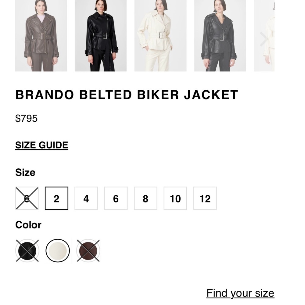 BRANDO BELTED BIKER JACKET - Picture 4 of 15